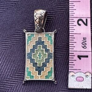 Carolyn pollack Relios sterling silver multi stone pendant